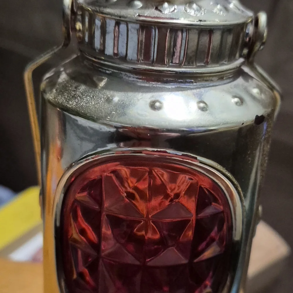 Avon Red and Silver Decorative Lantern